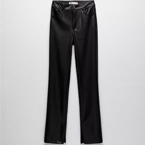Zara Faux Leather Flared Slim Pantd size 0 (25)